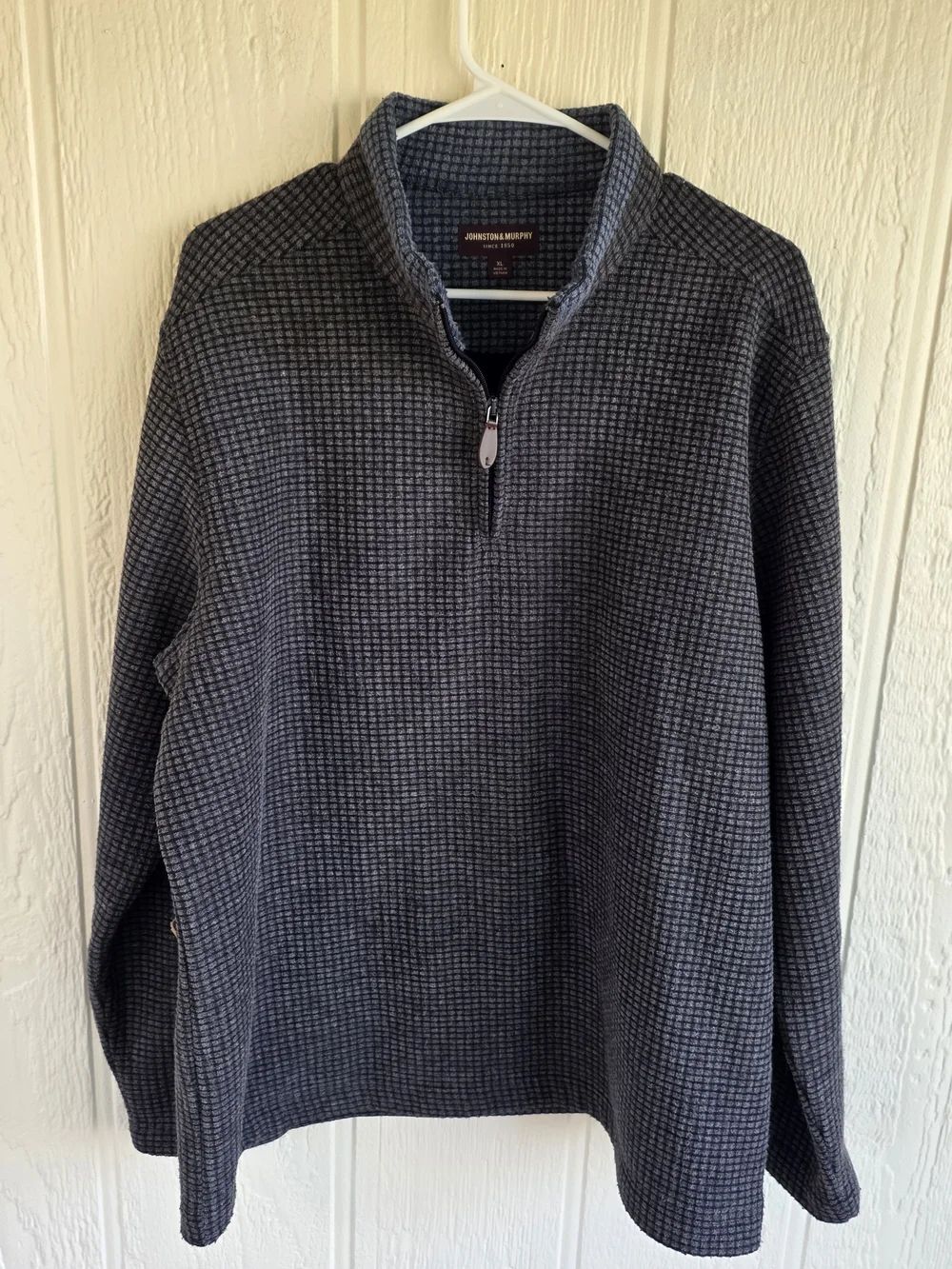 Men's Johnston & Murphy Men's Half-Zip Waffle Knit Sweater, Size  XL